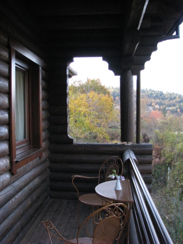 View of a balcony outside a bedroom